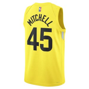 Unisex Utah Jazz Donovan Mitchell Nike Gold Swingman Jersey – Icon Edition