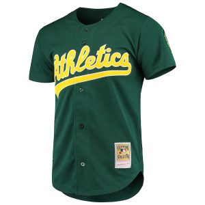 Men’s Oakland Athletics Mark McGwire Mitchell & Ness Green 1997 Cooperstown Collection Authentic Jersey