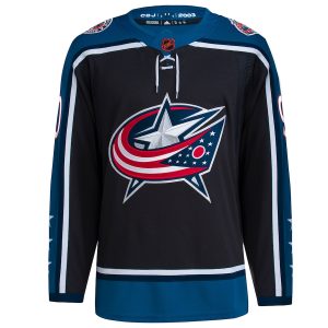 Men’s Columbus Blue Jackets Elvis Merzlikins adidas Black Reverse Retro 2.0 Authentic Player Jersey