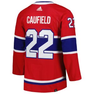 Men’s Montreal Canadiens Cole Caufield adidas Red Home Primegreen Authentic Player Jersey