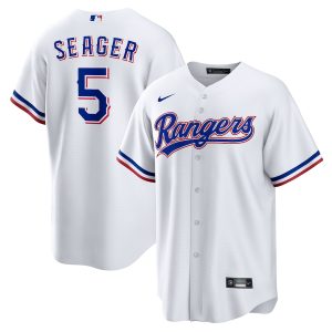 Men’s Texas Rangers Corey Seager Nike White Home Replica Player Jersey