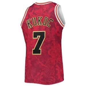 Men’s Chicago Bulls Toni Kukoc Mitchell & Ness Red Hardwood Classics 1997/98 Lunar New Year Swingman Jersey