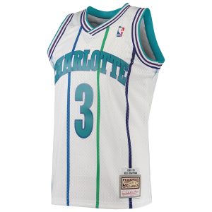 Men’s Charlotte Hornets Rex Chapman Mitchell & Ness White 1988/89 Hardwood Classics Swingman Jersey