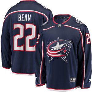 Men’s Columbus Blue Jackets Jake Bean Fanatics Branded Navy Home Breakaway Player Jersey