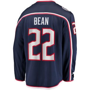 Men’s Columbus Blue Jackets Jake Bean Fanatics Branded Navy Home Breakaway Player Jersey