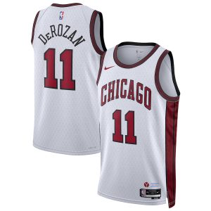 Unisex Chicago Bulls DeMar DeRozan Nike White 2022/23 Swingman Jersey – City Edition