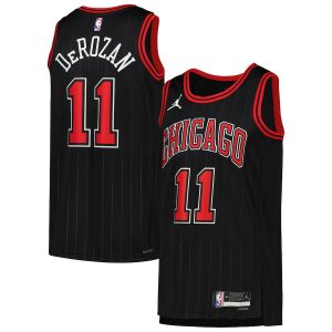 Unisex Chicago Bulls DeMar DeRozan Jordan Brand Black Swingman Jersey – Statement Edition