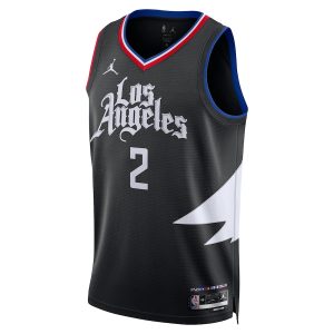 Unisex LA Clippers Kawhi Leonard Jordan Brand Black Swingman Jersey – Statement Edition