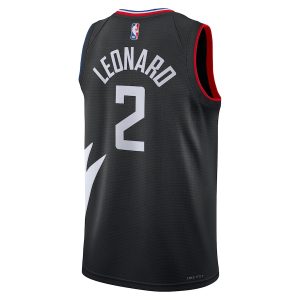 Unisex LA Clippers Kawhi Leonard Jordan Brand Black Swingman Jersey – Statement Edition