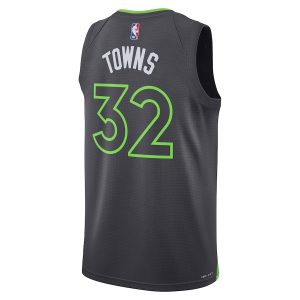 Unisex Minnesota Timberwolves Karl-Anthony Towns Jordan Brand Charcoal Swingman Jersey – Statement Edition