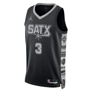 Unisex San Antonio Spurs Keldon Johnson Jordan Brand Black Swingman Jersey – Statement Edition