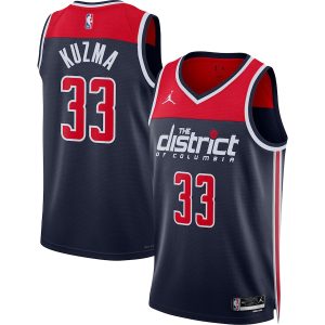 Unisex Washington Wizards Kyle Kuzma Jordan Brand Navy Swingman Jersey – Statement Edition