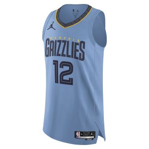 Men’s Memphis Grizzlies Ja Morant Jordan Brand Light Blue Authentic Player Jersey – Statement Edition