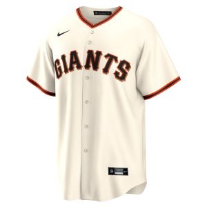 Men’s San Francisco Giants Nike Cream Home Blank Replica Jersey