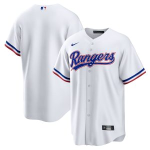 Men’s Texas Rangers Nike White Home Blank Replica Jersey