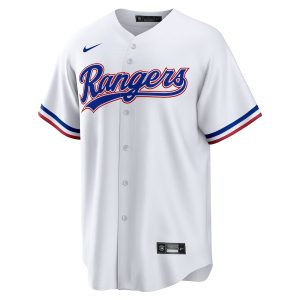 Men’s Texas Rangers Nike White Home Blank Replica Jersey