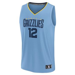 Men’s Memphis Grizzlies Ja Morant Fanatics Branded Light Blue Fast Break Replica Player Jersey – Statement Edition