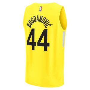 Men’s Utah Jazz Bojan Bogdanovic Fanatics Branded Yellow Fast Break Replica Jersey – Icon Edition