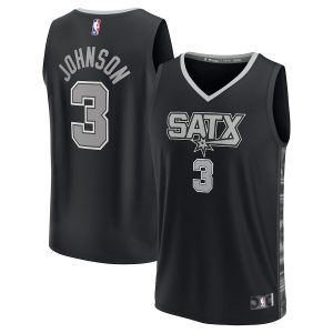 Men’s San Antonio Spurs Keldon Johnson Fanatics Branded Black Fast Break Replica Player Jersey – Statement Edition