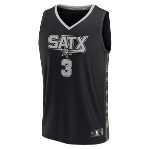 Men’s San Antonio Spurs Keldon Johnson Fanatics Branded Black Fast Break Replica Player Jersey – Statement Edition