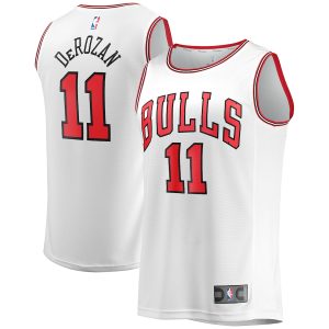 Men’s Chicago Bulls DeMar DeRozan Fanatics Branded White Fast Break Replica Jersey – Association Edition