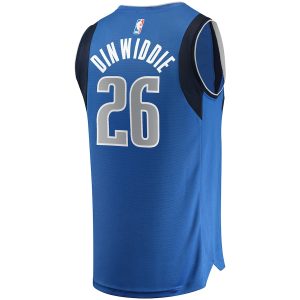 Men’s Dallas Mavericks Spencer Dinwiddie Fanatics Branded Blue Fast Break Replica Jersey – Icon Edition