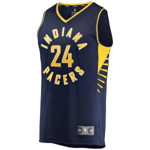 Men’s Indiana Pacers Buddy Hield Fanatics Branded Navy Fast Break Replica Jersey – Icon Edition