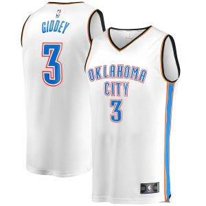 Men’s Oklahoma City Thunder Josh Giddey Fanatics Branded White Fast Break Replica Jersey – Association Edition