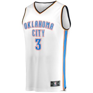 Men’s Oklahoma City Thunder Josh Giddey Fanatics Branded White Fast Break Replica Jersey – Association Edition