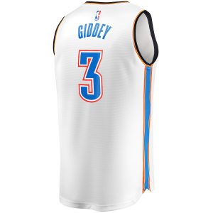 Men’s Oklahoma City Thunder Josh Giddey Fanatics Branded White Fast Break Replica Jersey – Association Edition