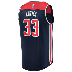 Men’s Washington Wizards Kyle Kuzma Fanatics Branded Navy Fast Break Replica Player Jersey – Statement Edition