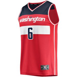 Men’s Washington Wizards Kristaps Porzingis Fanatics Branded Red Fast Break Replica Jersey – Icon Edition