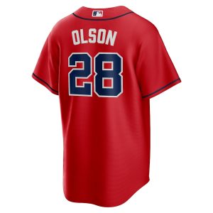 Men’s Atlanta Braves Matt Olson Nike Red Alternate Replica Player Jersey