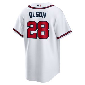 Men’s Atlanta Braves Matt Olson Nike White Home Replica Player Jersey