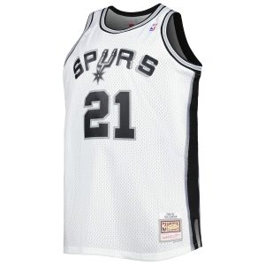 Men’s San Antonio Spurs Tim Duncan Mitchell & Ness White Big & Tall Hardwood Classics 1998/99 Swingman Jersey