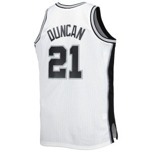 Men’s San Antonio Spurs Tim Duncan Mitchell & Ness White Big & Tall Hardwood Classics 1998/99 Swingman Jersey