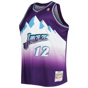 Men’s Utah Jazz John Stockton Mitchell & Ness Purple Big & Tall Hardwood Classics 1996/97 Swingman Jersey