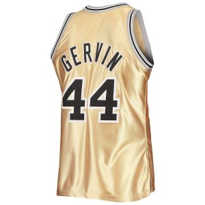 Men’s San Antonio Spurs George Gervin Gold Mitchell & Ness 75th Anniversary 1977/78 Hardwood Classics Swingman Jersey