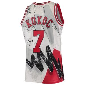 Men’s Chicago Bulls Toni Kukoc Mitchell & Ness White Hardwood Classics 1995/96 Hyper Hoops Swingman Jersey