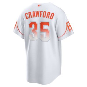 Men’s San Francisco Giants Brandon Crawford Nike White City Connect Replica Player Jersey