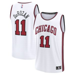 Men’s Chicago Bulls DeMar DeRozan Fanatics Branded White Fastbreak Jersey – City Edition