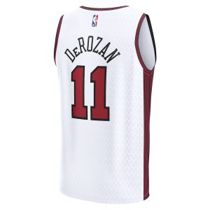 Men’s Chicago Bulls DeMar DeRozan Fanatics Branded White Fastbreak Jersey – City Edition