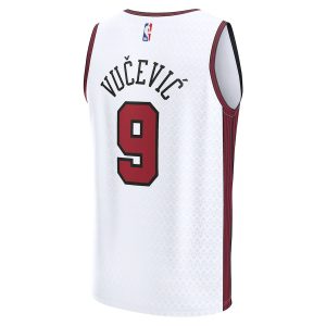 Men’s Chicago Bulls Nikola Vucevic Fanatics Branded White Fastbreak Jersey – City Edition