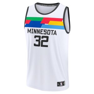 Men’s Minnesota Timberwolves Karl-Anthony Towns Fanatics Branded White Fastbreak Jersey – City Edition