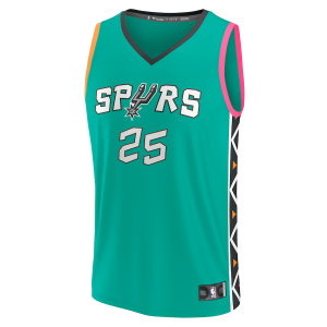 Men’s San Antonio Spurs Jakob Poeltl Fanatics Branded Green Fastbreak Jersey – City Edition