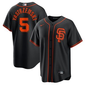 Men’s San Francisco Giants Mike Yastrzemski Nike Black Alternate Replica Player Name Jersey