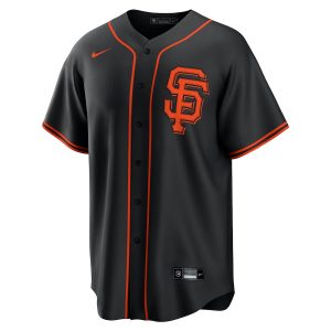 Men’s San Francisco Giants Mike Yastrzemski Nike Black Alternate Replica Player Name Jersey