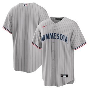 Men’s Minnesota Twins Nike Gray Road Replica Team Jersey