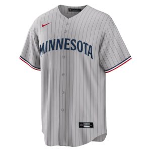 Men’s Minnesota Twins Nike Gray Road Replica Team Jersey