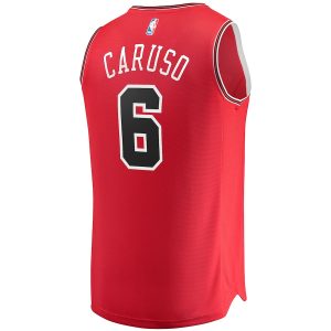 Men’s Chicago Bulls Alex Caruso Fanatics Branded Red Fast Break Replica Jersey – Icon Edition